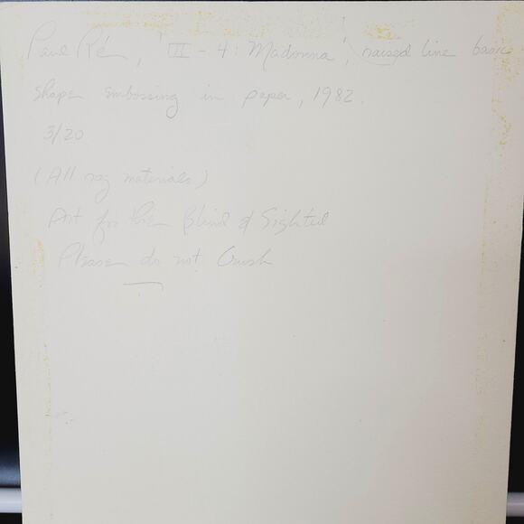 Lot of 2 VINTAGE 1982 Paul Bartlett Re' Tactual Art for the Blind & Sighted - Picture 6 of 7